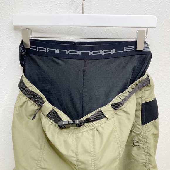 Cannondale Mens XL Army Olive Green Cycling Hybrid Cargo 11" Shorts Padded Seat - Picture 2 of 10